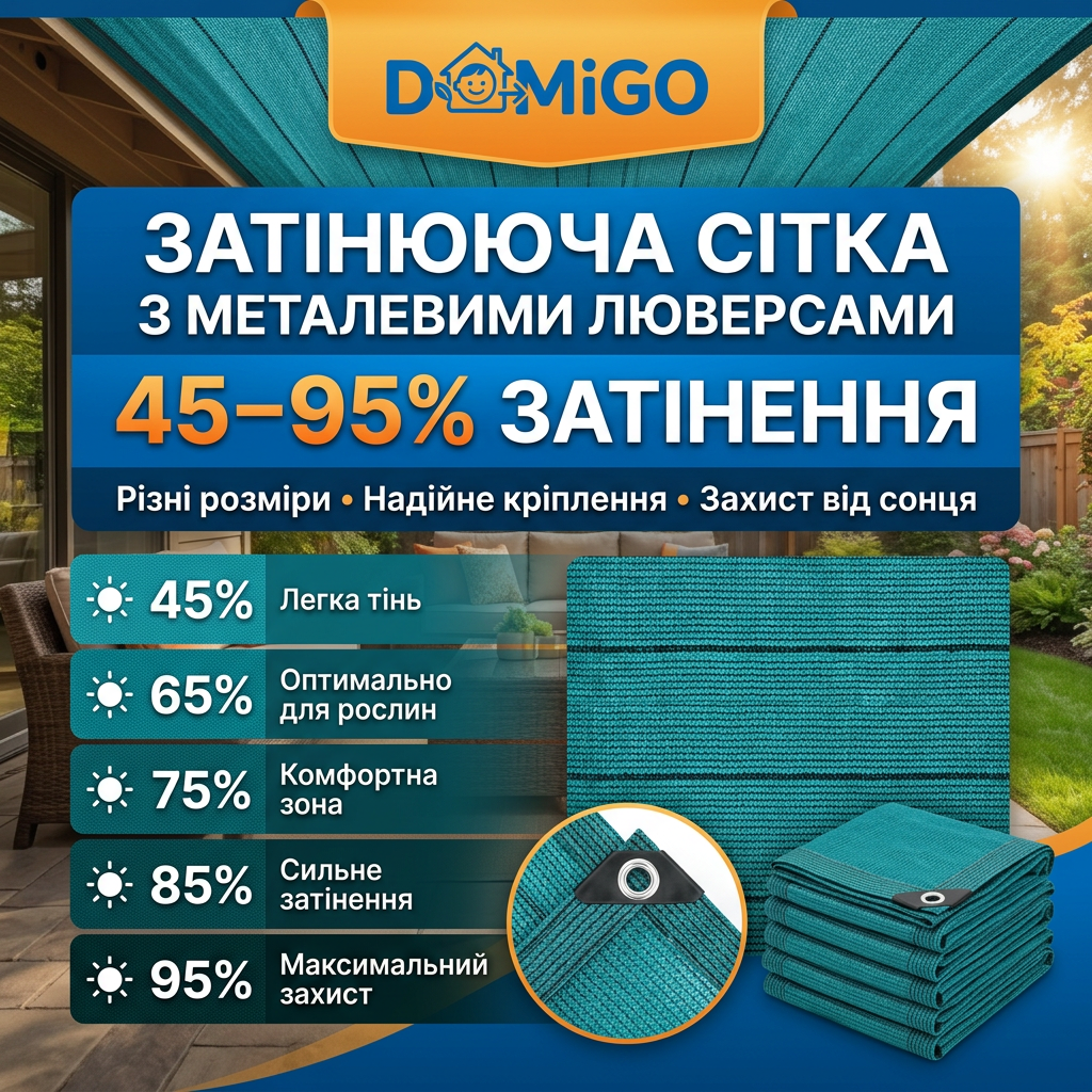Затінююча сітка з люверсами